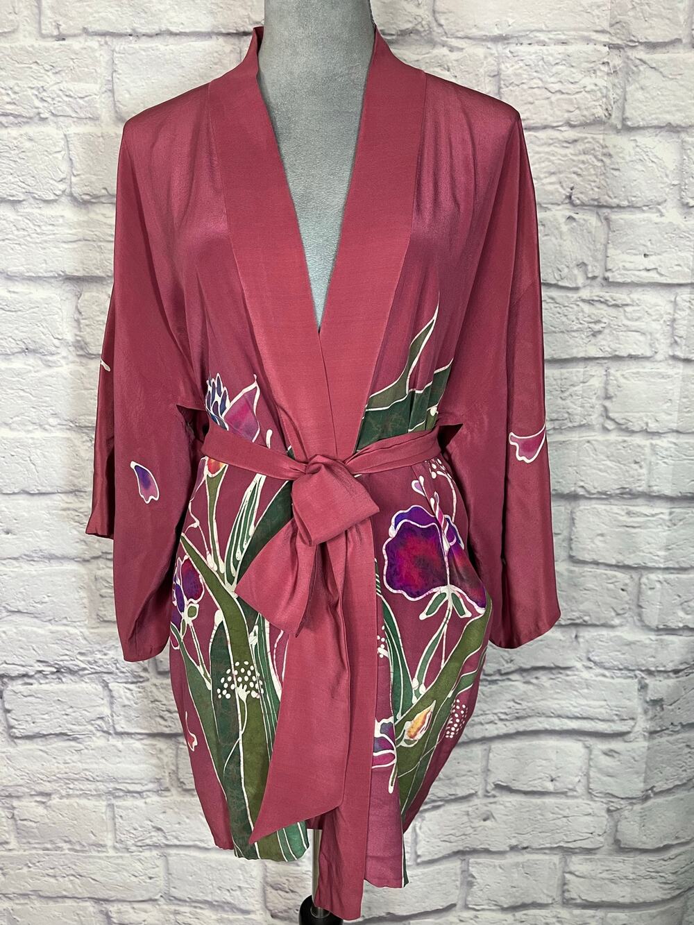 Stunning Kay Chapman Batik Asian-inspired Silk Kimono